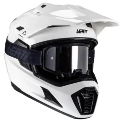Kask cross z goglami LEATT KIT ADV 8.5 V25 WHITE biały