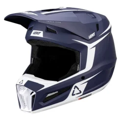 Kask cross z goglami LEATT KIT MOTO 3.5 BLUE niebieski