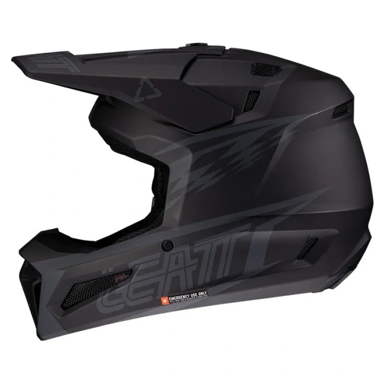Kask cross z goglami LEATT KIT MOTO 3.5 V25 STEALTH czarny