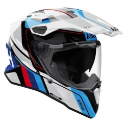 Kask integralny AIROH COMMANDER 2 SKIP WHITE GLOSS biały niebieski czerwony