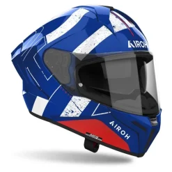 Kask integralny AIROH MATRYX SCOPE BLUE/RED GLOSS niebieski czerwony biały