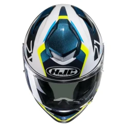 Kask integralny HJC RPHA 71 HAPEL BLUE/YELLOW niebieski żółty fluo biały czarny