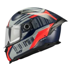 Kask integralny MT BRAKER SV COCKPIT RED/GREY/BLUE czerwony szary granatowy