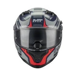 Kask integralny MT BRAKER SV COCKPIT RED/GREY/BLUE czerwony szary granatowy