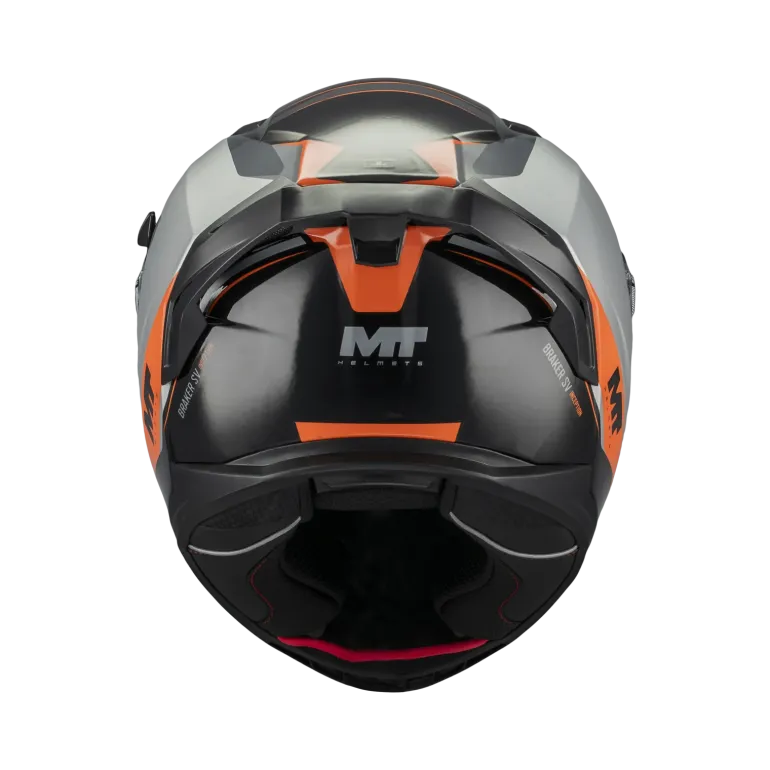 Kask integralny MT BRAKER SV INCEPTION ORANGE/SILVER/GREY pomarańczowy srebrny czarny