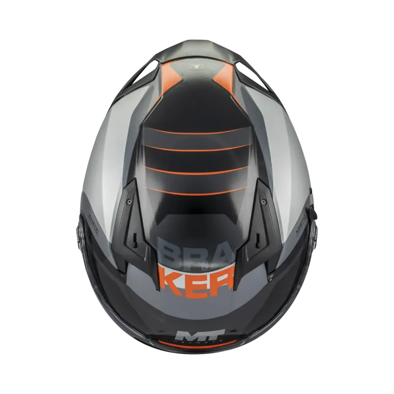 Kask integralny MT BRAKER SV INCEPTION ORANGE/SILVER/GREY pomarańczowy srebrny czarny