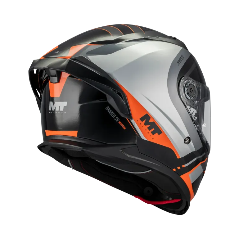 Kask integralny MT BRAKER SV INCEPTION ORANGE/SILVER/GREY pomarańczowy srebrny czarny