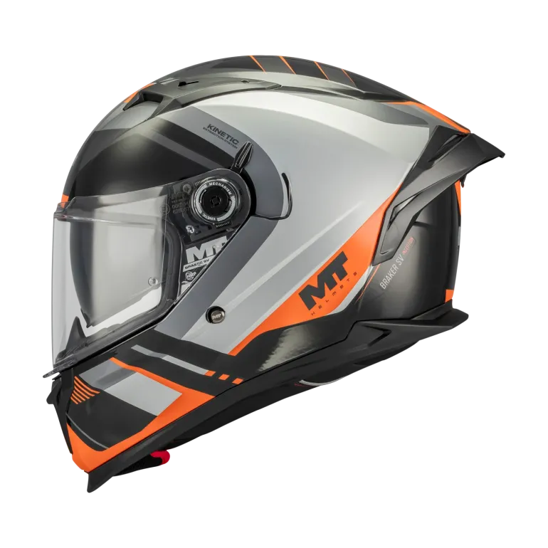 Kask integralny MT BRAKER SV INCEPTION ORANGE/SILVER/GREY pomarańczowy srebrny czarny