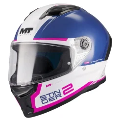 Kask integralny MT STINGER 2 CORE WHITE/BLUE biały niebieski