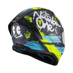 Kask integralny MT STINGER 2 ROCKET BLACK/YELLOW/BLUE MATT czarny żółty niebieski