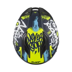 Kask integralny MT STINGER 2 ROCKET BLACK/YELLOW/BLUE MATT czarny żółty niebieski