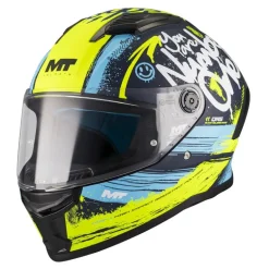 Kask integralny MT STINGER 2 ROCKET BLACK/YELLOW/BLUE MATT czarny żółty niebieski