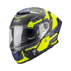 Kask integralny MT THUNDER 4 SV LUMEX BLACK/BLUE/YELLOW FLUO czarny niebieski żółty fluo