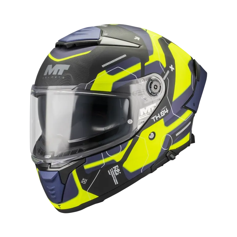 Kask integralny MT THUNDER 4 SV LUMEX BLACK/BLUE/YELLOW FLUO czarny niebieski żółty fluo