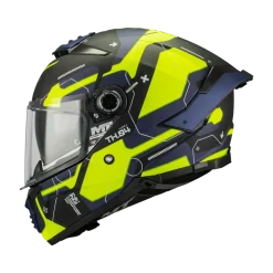 Kask integralny MT THUNDER 4 SV LUMEX BLACK/BLUE/YELLOW FLUO czarny niebieski żółty fluo