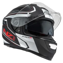 Kask integralny NZI EURUS 4 STREAM CHARMENT BLACK WHITE TINTED S MATT czarny biały