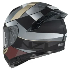 Kask integralny NZI EURUS 4 STREAM VANGUARD BLACK SAND RED TINTED MATT czarny beżowy czerwony