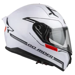 Kask integralny NZI GO RIDER STREAM DUO SOLID WHITE biały