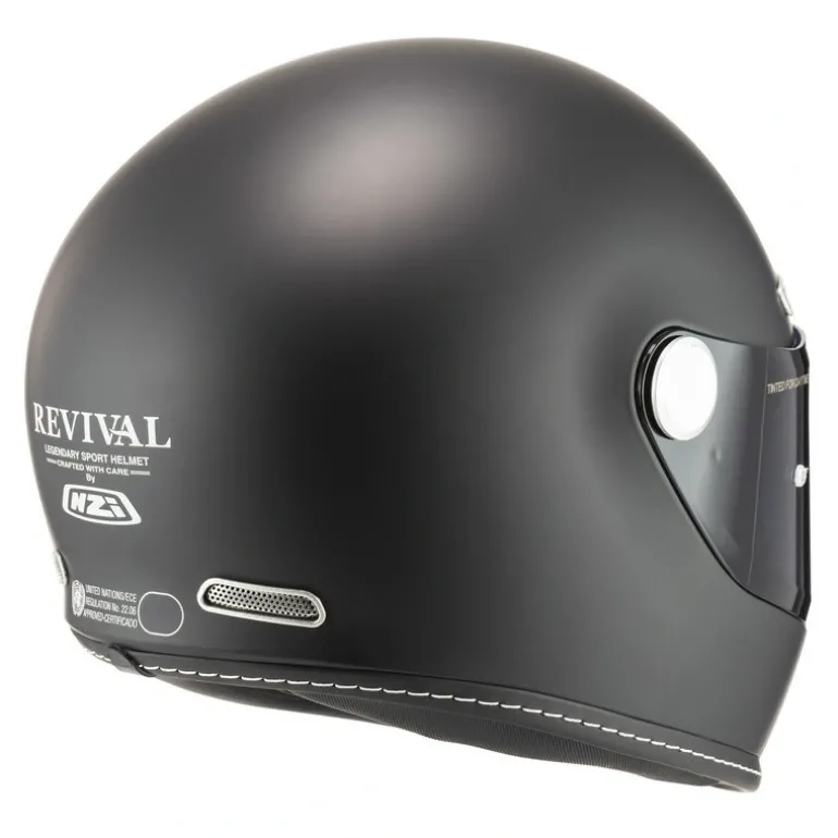 Kask integralny NZI REVIVAL MATT BLACK czarny mat