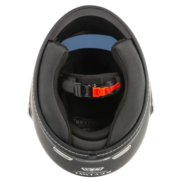 Kask integralny NZI REVIVAL MATT BLACK czarny mat