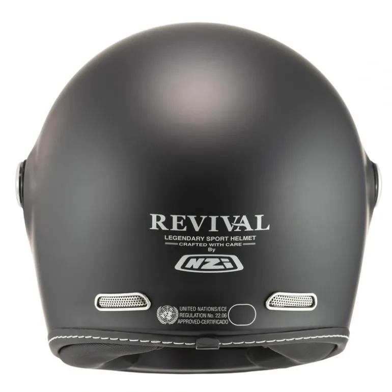 Kask integralny NZI REVIVAL MATT BLACK czarny mat