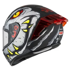 Kask integralny NZI TRENDY 3 RAPTOR BLACK GREY RED MATT czarny szary czerwony