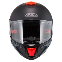 Kask integralny NZI WAKE STREAM BOOSTER SOLID BLACK RED MATT czarny czerwony