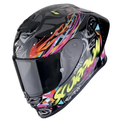 Kask integralny SCORPION EXO-R1 EVO II AIR SAVAGE BLACK/BLUE/PINK czarny niebieski różowy
