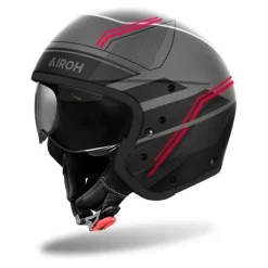 Kask modułowy AIROH J110 SLIM RED MATT czerwony szary czarny