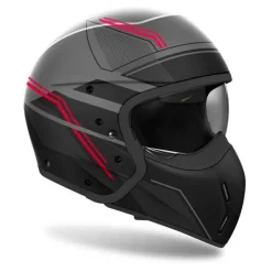 Kask modułowy AIROH J110 SLIM RED MATT czerwony szary czarny