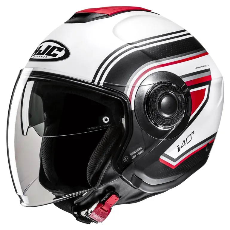 Kask otwarty HJC I40N LINIA WHITE/BLACK biały czarny