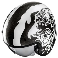 Kask otwarty HJC V31 FLAME WHITE/BLACK biały czarny