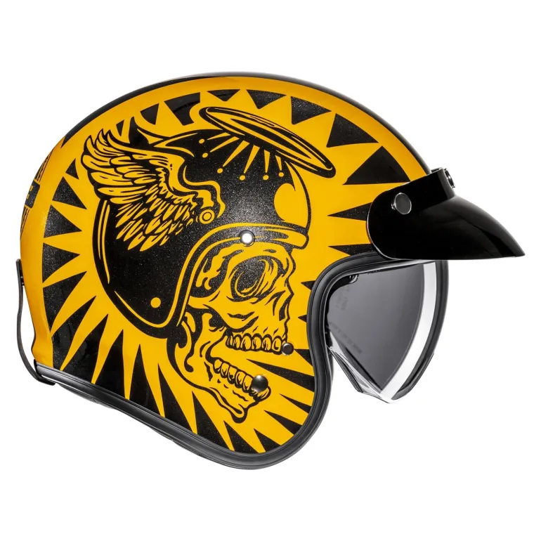 Kask otwarty HJC V31 FLAME YELLOW/BLACK żółty czarny