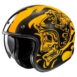 Kask otwarty HJC V31 FLAME YELLOW/BLACK żółty czarny