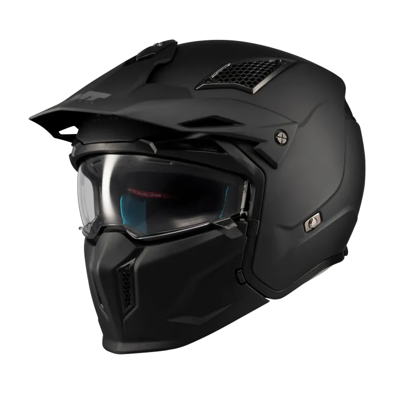 Kask otwarty MT STREETFIGHTER SV S PURE BLACK MATT czarny mat