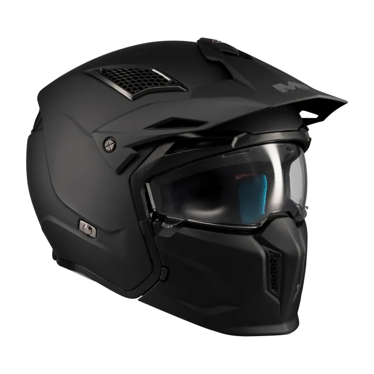Kask otwarty MT STREETFIGHTER SV S PURE BLACK MATT czarny mat