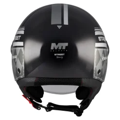 Kask otwarty MT STREET S RUNAWAY BLACK/SILVER czarny srebrny