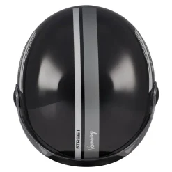 Kask otwarty MT STREET S RUNAWAY BLACK/SILVER czarny srebrny
