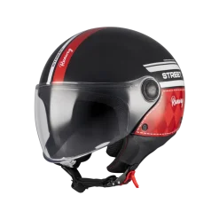 Kask otwarty MT STREET S RUNAWAY BLACK/RED czarny czerwony