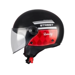 Kask otwarty MT STREET S RUNAWAY BLACK/RED czarny czerwony
