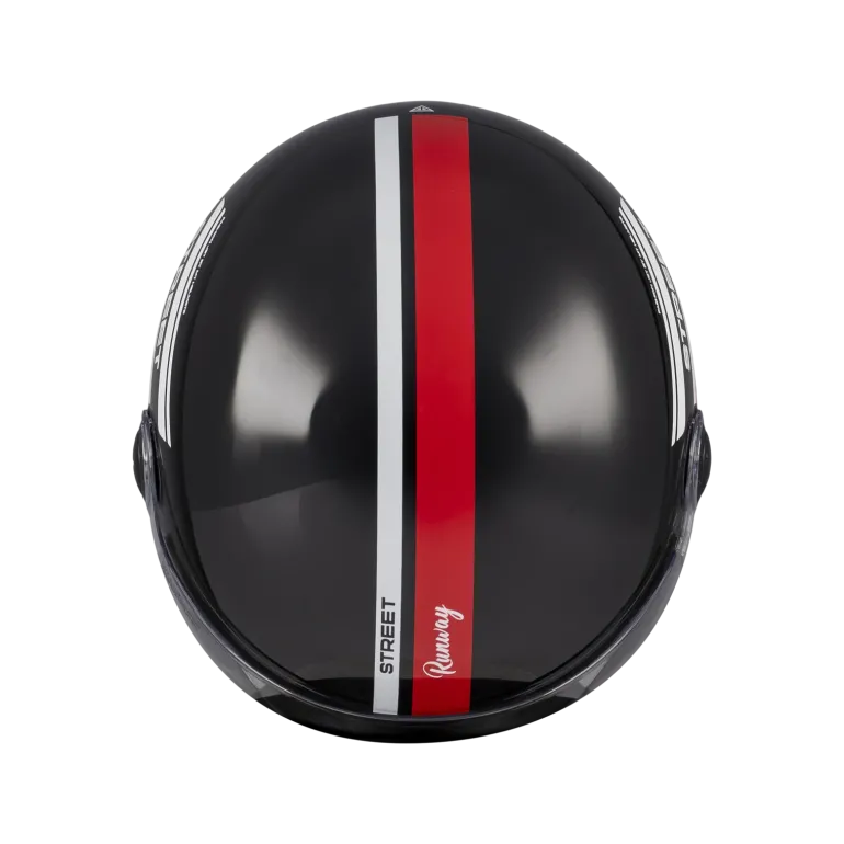 Kask otwarty MT STREET S RUNAWAY BLACK/RED czarny czerwony