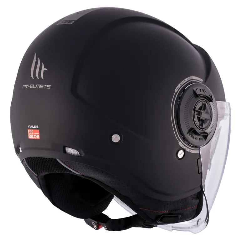 Kask otwarty MT VIALE SV S SOLID MATT BLACK czarny mat