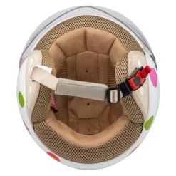 Kask otwarty NZI PASARELA LUNAR MULTICOLOR MATT biały czerwony niebieski różowy żółty