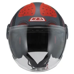 Kask otwarty NZI RINGWAY 2 DUO ANTERA ANTRACITE RED MATT szary czerwony