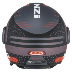 Kask otwarty NZI RINGWAY 2 DUO ANTERA ANTRACITE RED MATT szary czerwony