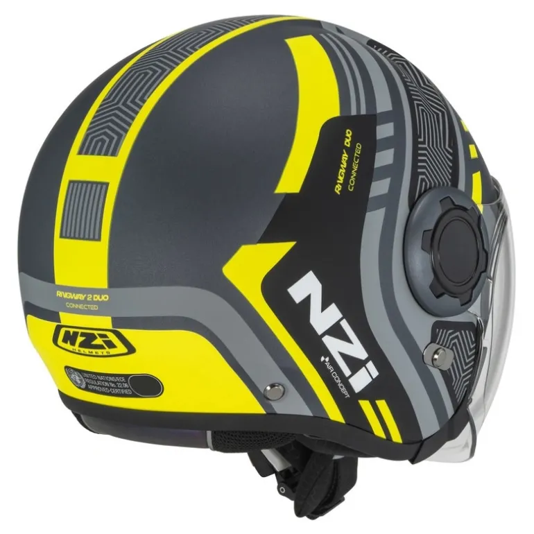 Kask otwarty NZI RINGWAY 2 DUO CONNECTED ANTRACITE GREY MATT szary