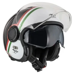 Kask otwarty NZI RINGWAY 2 DUO SKYLINE BLACK WHITE ITALY czarny biały