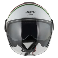 Kask otwarty NZI RINGWAY 2 DUO SKYLINE BLACK WHITE ITALY czarny biały