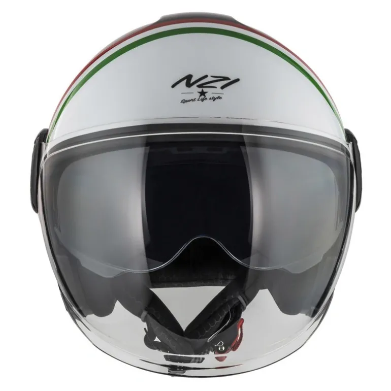 Kask otwarty NZI RINGWAY 2 DUO SKYLINE BLACK WHITE ITALY czarny biały