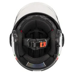Kask otwarty NZI RINGWAY 2 DUO SKYLINE BLACK WHITE ITALY czarny biały